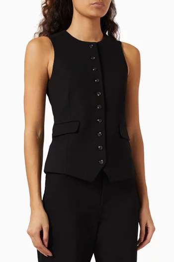 Irina Long Vest in Knit