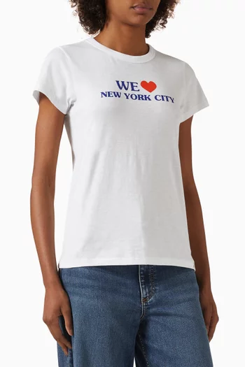 تي شيرت بطبعة We Heart NYC‏ قطن