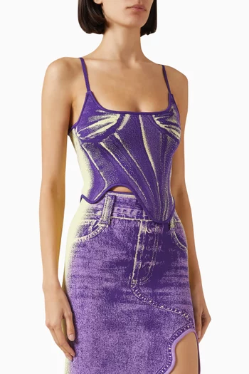 Milia Denim-print Tank Top