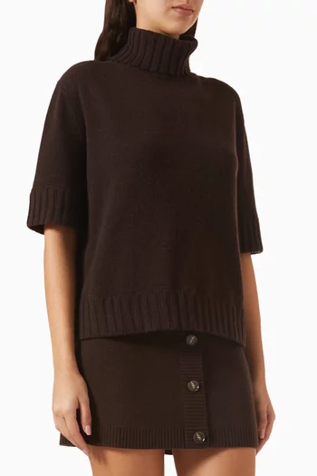 سترة جيورجيا بياقة عالية كشمير