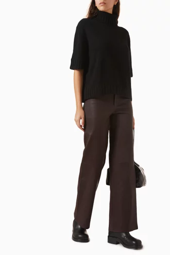 بنطال مارينا جلد ماعز