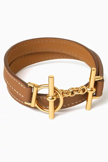 Unused Croisiere Double Tour Bracelet in Leather