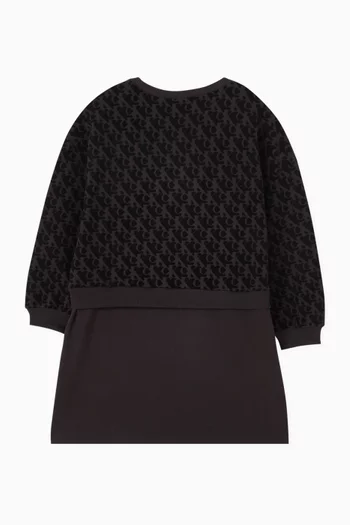 فستان بشعار الماركة مزيج قطن