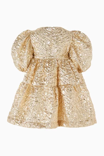 Crinkle Metallic Dress