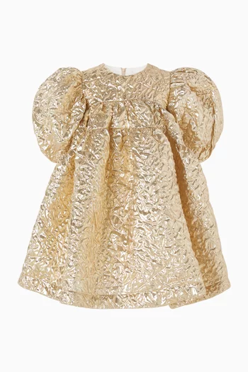 Crinkle Metallic Dress