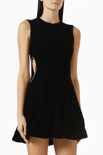 فستان بيبي دول قصير مخمل