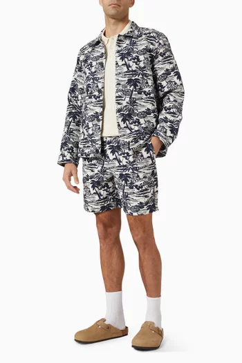 Kurt Beach Jacquard Shorts in Cotton-blend