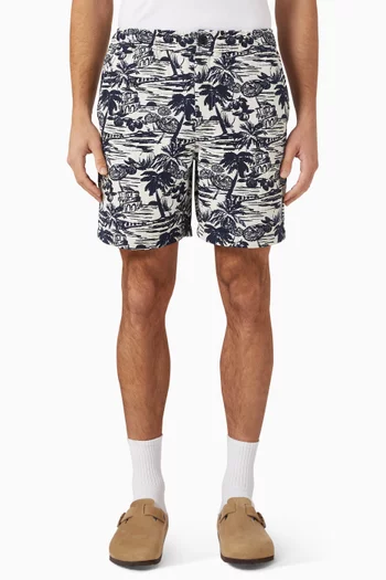 Kurt Beach Jacquard Shorts in Cotton-blend