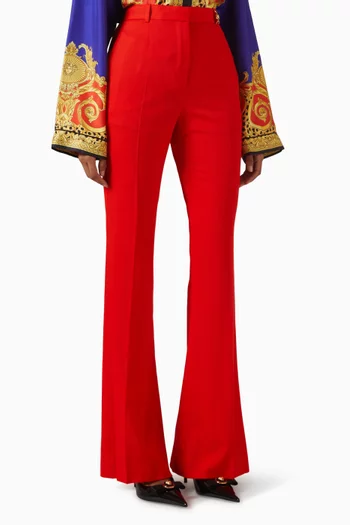 High-rise Pants in Wool Gabardine