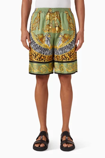 شورت بنقشة وايلد كاتس تويل حرير