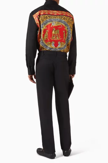 قميص بطبعة وايلد كاتس قطن بوبلين وحرير تويل