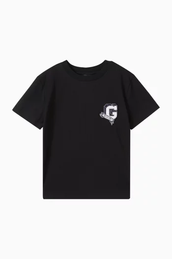 Embroidered G Pattern T-shirt in Cotton