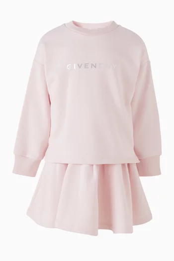 Logo Dress in Cotton