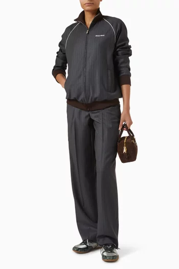 جاكيت بلوسون مخطط صوف