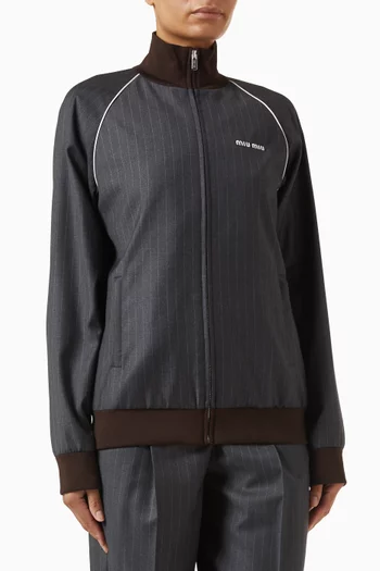 جاكيت بلوسون مخطط صوف