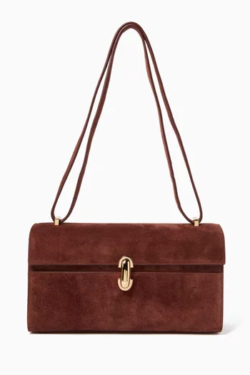 Symmetry 26 Crossbody Bag in Suede