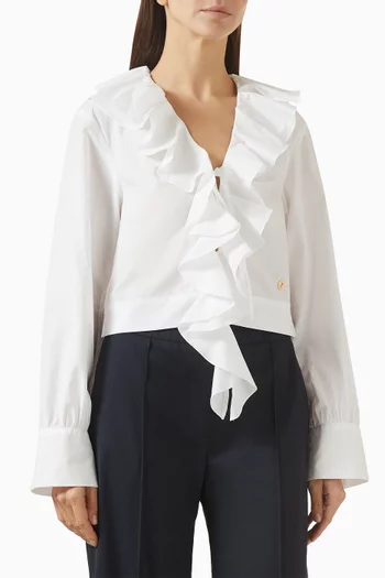 Canita Ruffle Shirt in Cotton