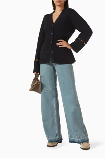 Molinou Beaded Cardigan in Knit