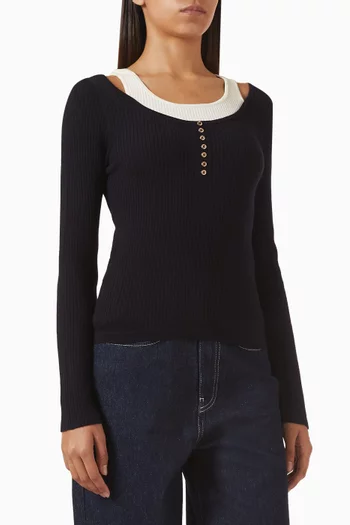 Malino Layered Top in Wool