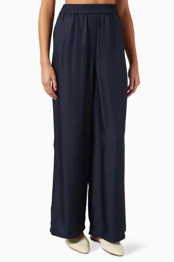 Pull-on Track Pants in Mod Silk Twill