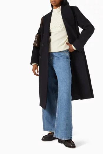 Cable-knit Yoke Sweater