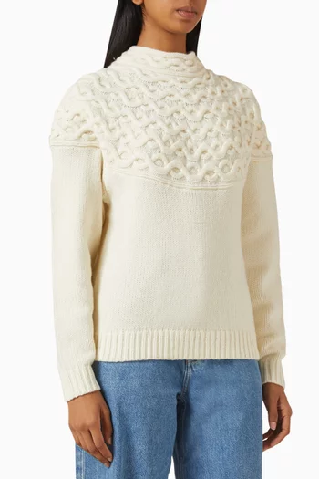 Cable-knit Yoke Sweater