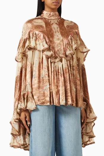 بلوزة هيبنوتك فيسكوز حرير وقماش ديفوريه