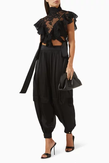 بلوزة هيبنوتك بكشكش دانتيل