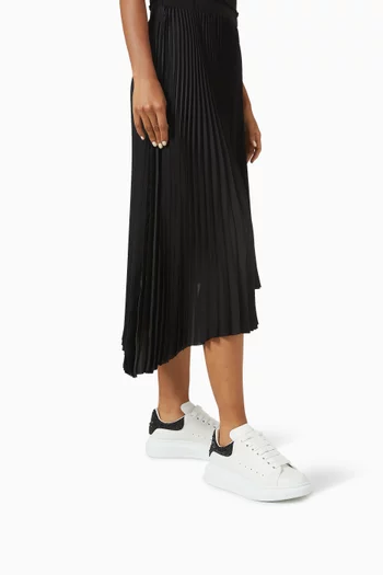 Oversized Crystal-embellished Sneakers in Leather