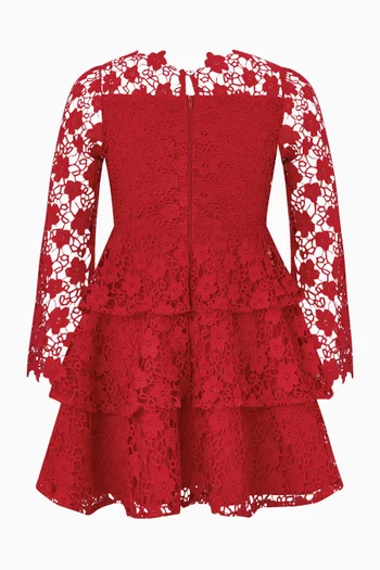 Cora Embroidered Mini Dress in Lace
