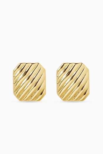 Treat Statement Earrings in Gold-Plated Brass