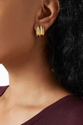 Crush Earrings in Gold-Plated Brass