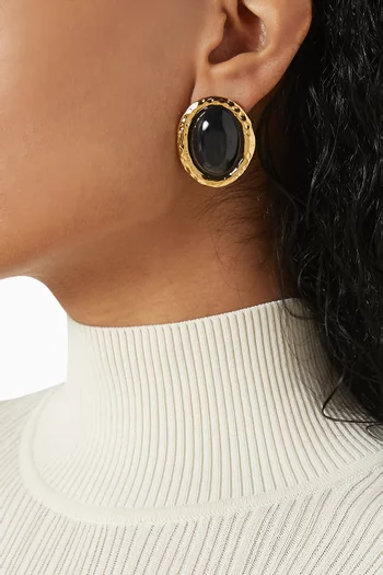 Beverly Vintage-Inspired Earrings in Gold-Plated Brass