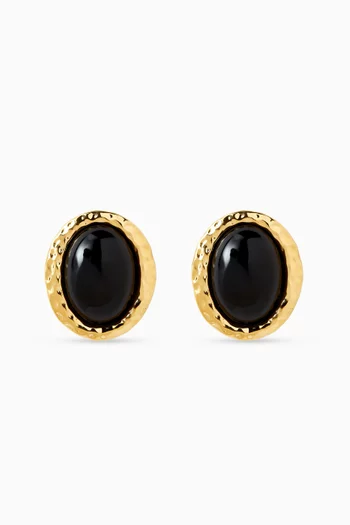 Beverly Vintage-Inspired Earrings in Gold-Plated Brass