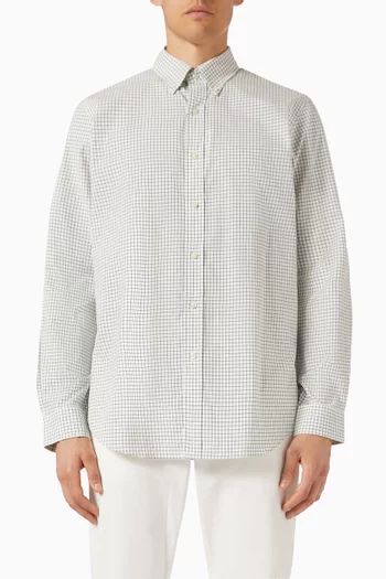 Check Shirt in Cotton Poplin