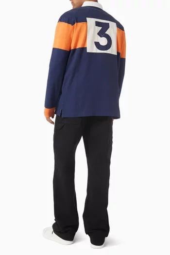 Classic-fit Embroidered Rugby Shirt in Cotton-jersey
