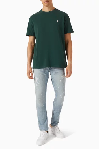 تي شيرت بفتحة رقبة مستديرة جيرسيه