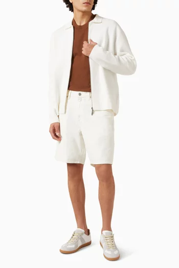 كارديغان بسحّاب مزيج قطن