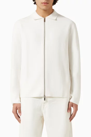 كارديغان بسحّاب مزيج قطن