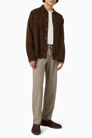 سترة بقصة فضفاضة مزيج قطن