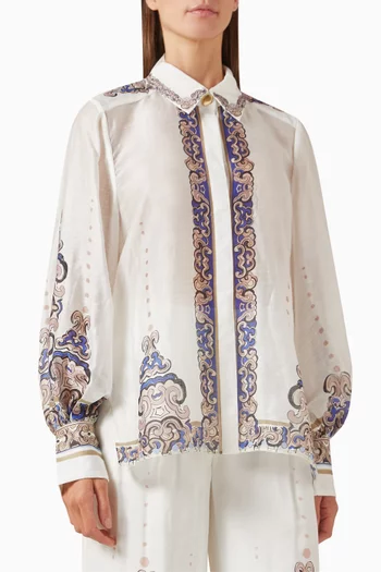 Carta Blouse in Linen-blend