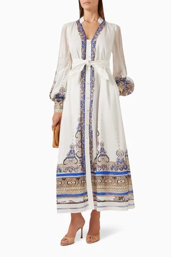 Carta Maxi Dress in Linen-blend