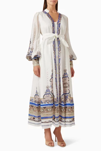 Carta Maxi Dress in Linen-blend