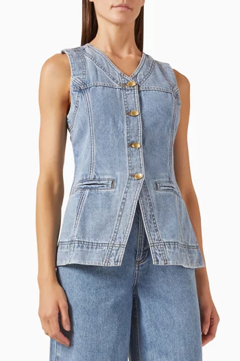 Holland Vest in Denim