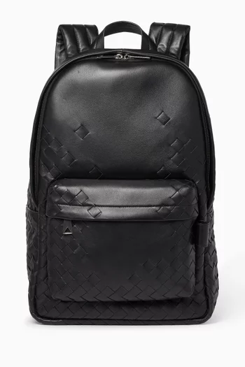 Archive Intrecciato Backpack in Calfskin