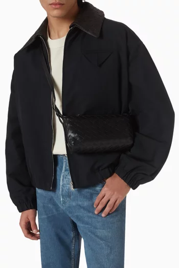 Traveler Phone Pouch in Intrecciato Calfskin