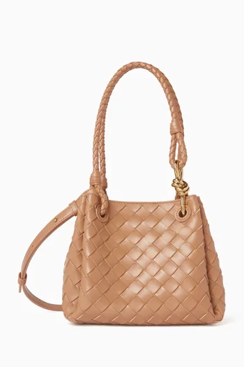 حقيبة باراشوت صغيرة جلد مجدول