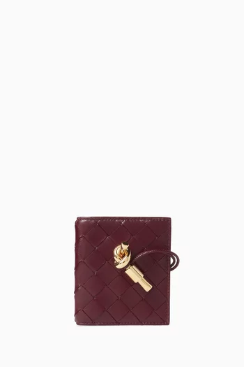 Andiamo Flap Card Case in Intrecciato Nappa