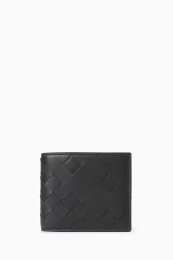 Bi-fold Wallet in Intrecciato Calf Leather