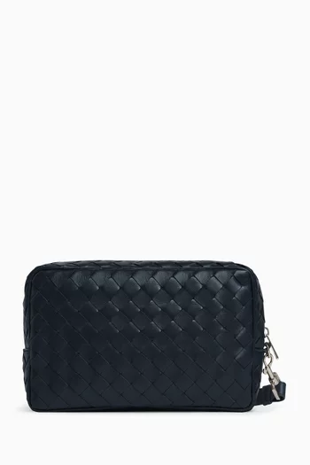 Zip Pouch in Intrecciato Calfskin